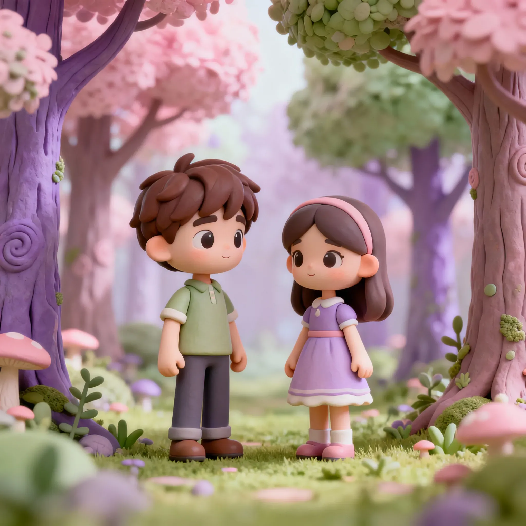 Clay Characters illustration style example